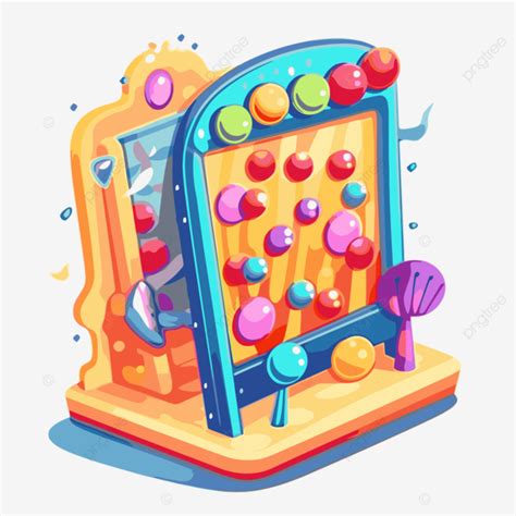 Plinko Clipart Toy Carnival Game Design With Sugar Candy Cartoon Vector Plinko Clipart