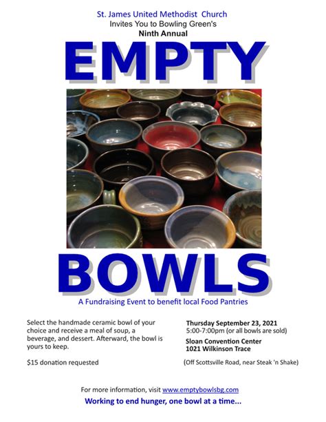 Empty Bowls 2021 Event Flyers Empty Bowls Of Bowling Green