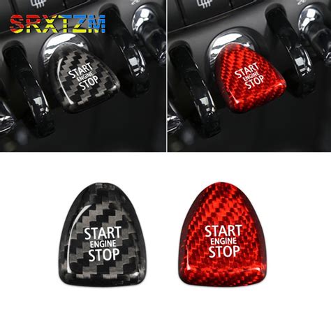 Carbon Fiber Car Engine Start Stop Button Cap Trim Grandado