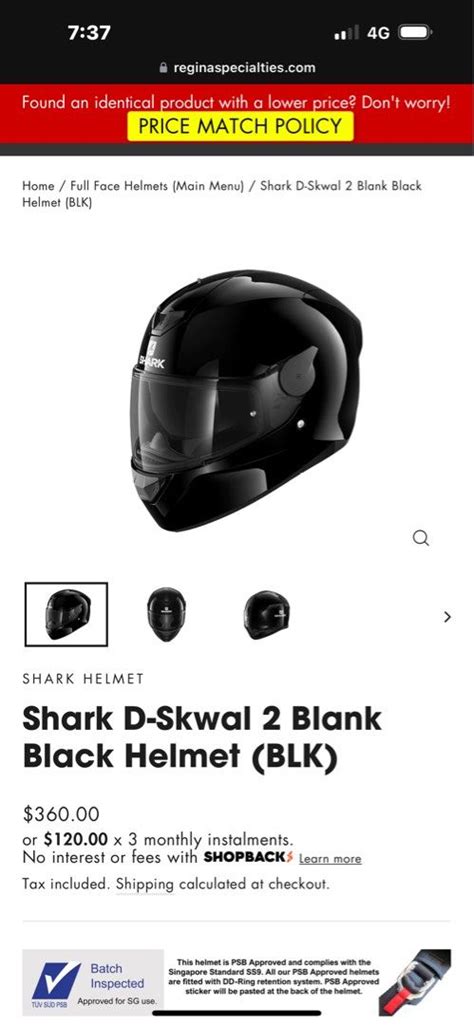 Shark D Skwal 2 Blank Black Helmet BLK Motorcycles Motorcycle