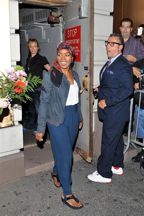 September 22 Samuel L Jackson And Angela Bassett Depart Broadways The