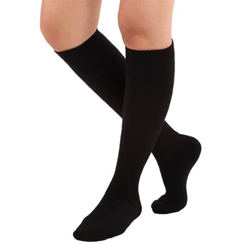 Absolute Support Unisex Over The Calf 8 15mmhg Light Support Compression Socks Black Small