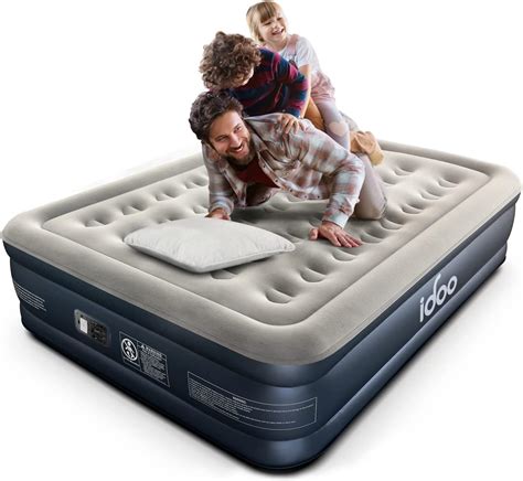 Idoo Luxury Air Mattress With Built In Pump Queen Inflatable Mattress