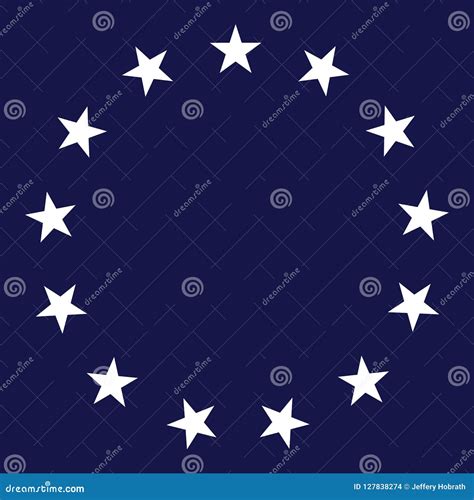 Stars In A Circle. Round Frame Of Stars. Simple Vector Illustration On ...