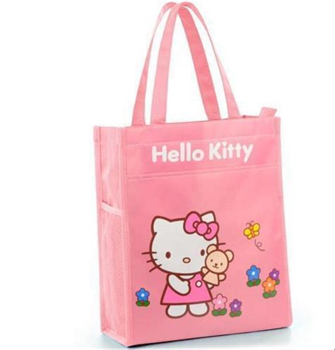 Pink Base Printed Cotton Loop Handle Bag Capacity Kg Size