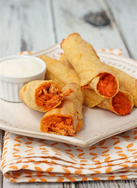 Buffalo Chicken Taquitos Emily Bites