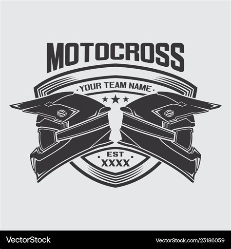 Design motocross helmet Royalty Free Vector Image