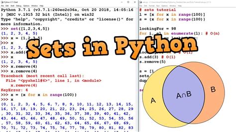 Python Sets Tutorial 1 And Time Complexity Big O Youtube