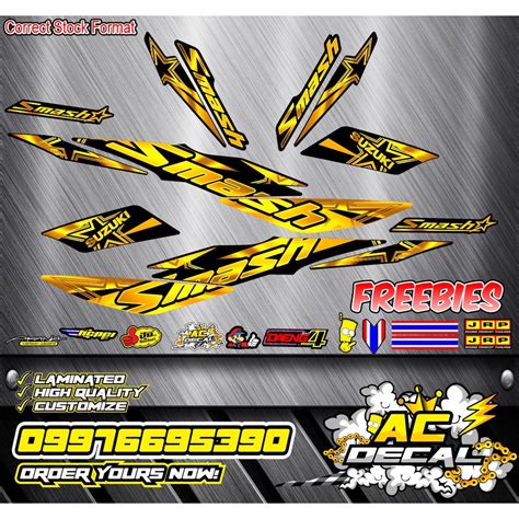 Suzuki Smash 115 Decal Goldacdecal Shopee Philippines