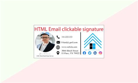 Create Html Email Signatures Or Clickable Email Signature By Sajeeb1995