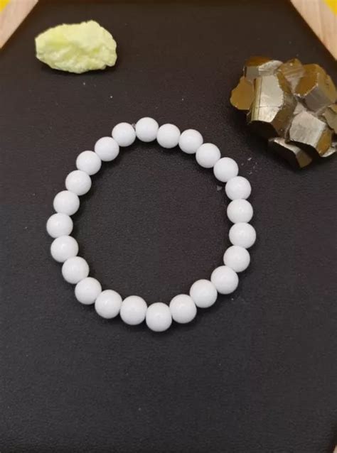 Bracelet En Pierre Naturelle Onyx Blanche Enfant Ans T T