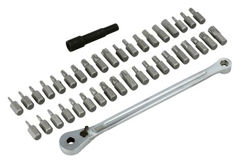 Laser Tools 8770 Low Profile Ratchet And Bit Set 40pc