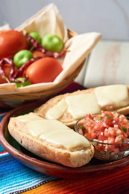 Premium Photo Authentic And Traditional Mexican Molletes On A Clay Dish