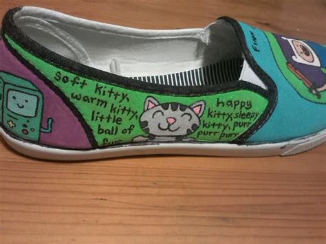 Handpainted Geek Shoes Purring Geek Stuff Sneakers Nike Kitty Warm