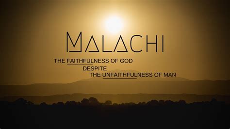 Book Of Malachi Part Malachi Overview Youtube