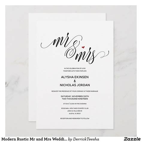 Mr And Mrs Wedding Invitations - jenniemarieweddings