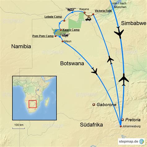 Stepmap Botswana Landkarte F R Afrika