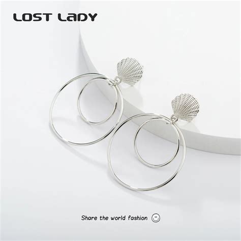 Lost Lady Boucles D Oreilles Cr Atives En Alliage Bijoux En Forme De