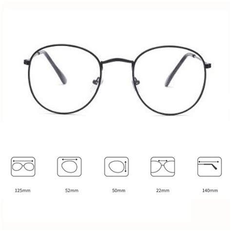 Brilmonturen Metalen Ronde Bril Frame Clear Lens E Grandado