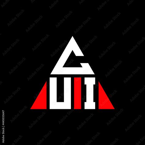 CUI triangle letter logo design with triangle shape. CUI triangle logo design monogram. CUI ...