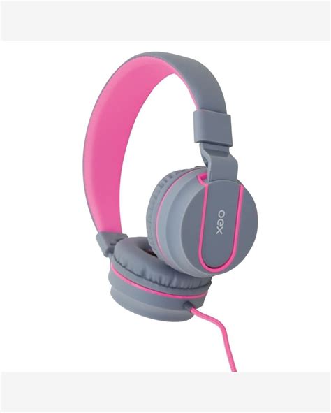 Riachuelo Fone De Ouvido Microfone Oex Neon Hs Cinza E Rosa