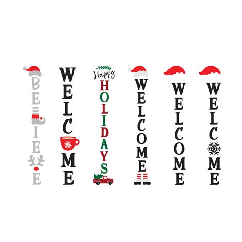 Christmas Welcome Set 14007747 Vector Art at Vecteezy