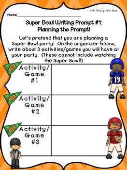 Super Bowl Writing by The Thrill of Third Grade | TpT