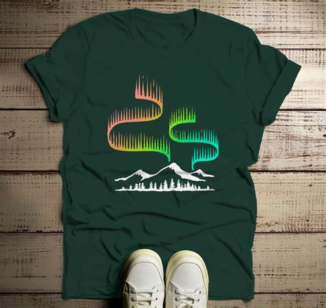 Men S Aurora Borealis T Shirt Northern Lights Shirt Etsy