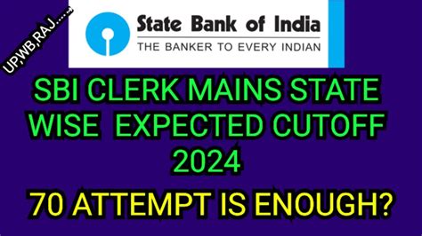 Sbi Clerk Mains Expected Cut Off Sbi Clerk Mains Expected Cut