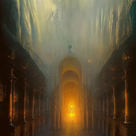 Massive Subterranean Gothic Citadel By Les Edwards And Stable