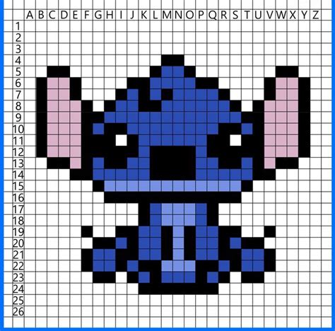 Stitch Disney Pixel Art Disney Stich Pixelart Vorlagen Disney Zeichnen