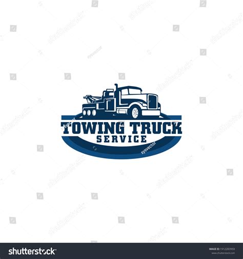 Tow Towing Truck Service Logo Template Stock Vector (Royalty Free ...