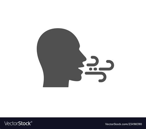 Breathing Icon Breath Difficulties Sign Royalty Free Vector