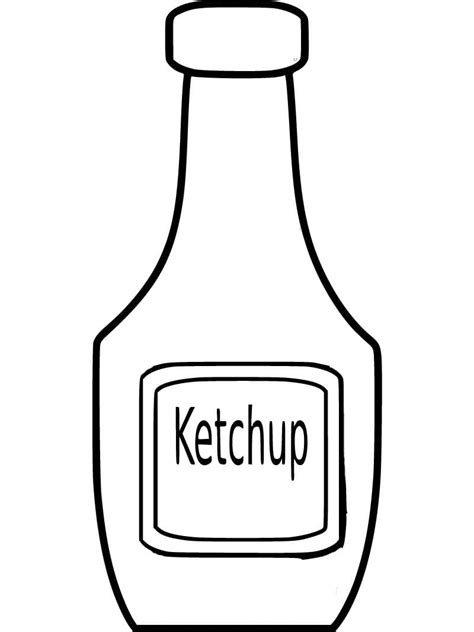 Desenhos De Imagem De Garrafa De Ketchup Para Colorir E Imprimir Porn