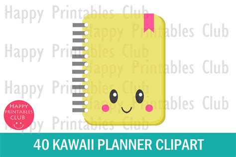 40 Kawaii Planner Clipart Kawaii Planner Accessories 140142