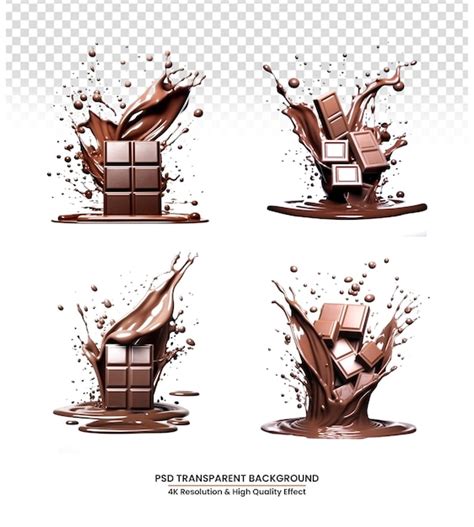 Psd Chocolate Espirra Fundo Transparente Psd Premium