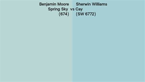 Benjamin Moore Spring Sky Vs Sherwin Williams Cay Sw Side