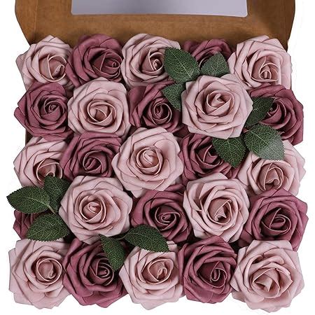 Amazon De N T Nieting K Nstliche Blumen Rosen St Ck Deko Blumen