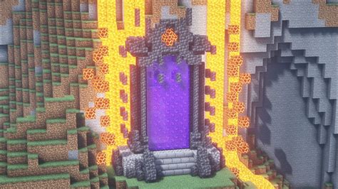 How To Make A Dark Nether Portal Design Minecraft Minecraft Tutorial