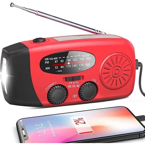 Radio Solaire Portable Main Manivelle Self Powered Am Fm Radio M T O