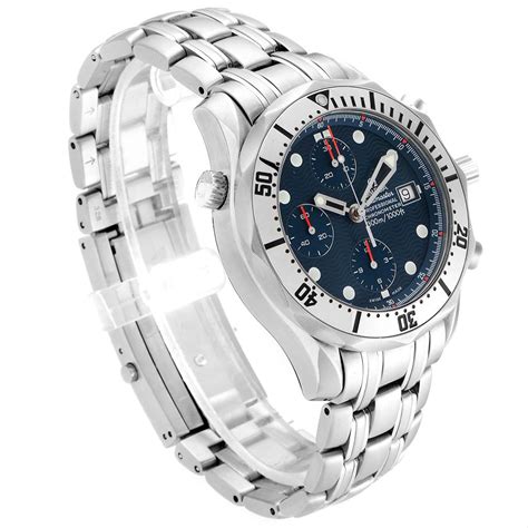 Omega Seamaster Chronograph Blue Dial Steel Mens Watch 2598.80.00 ...