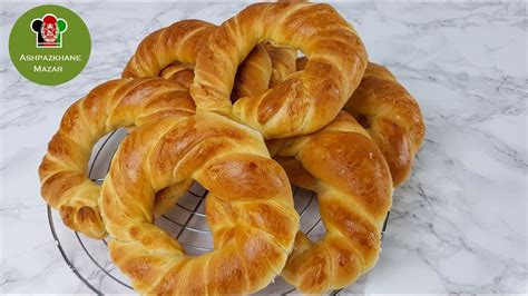 Fluffy Layered Bread Rings نان حلقه یی برای صبحانه Youtube Bread