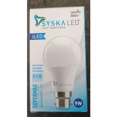 W Syska Led Bulb Lm W Cool White At Box In Noida Id