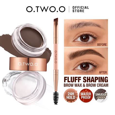 O TWO O Eyebrow Pomade Brow Gel Wax 2 IN 1 Waterproof Long Lasting