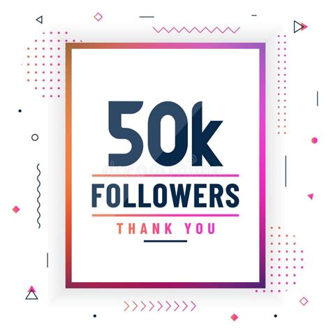 Thank You 50K Followers 50000 Followers Celebration Modern Colorful