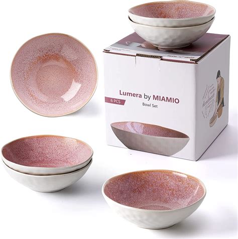 Miamio 6 x miska 700 ml zestaw naczyń ceramicznych z kamionki