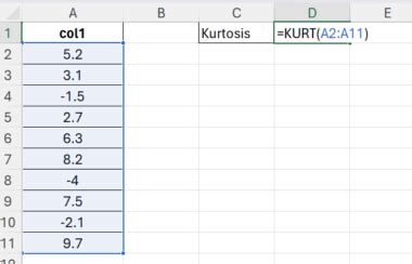 How To Use Kurt Function In Excel Sheetaki