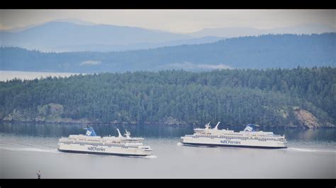 Breathtakingly Beautiful Views Of Bc Ferries Sailing Through The