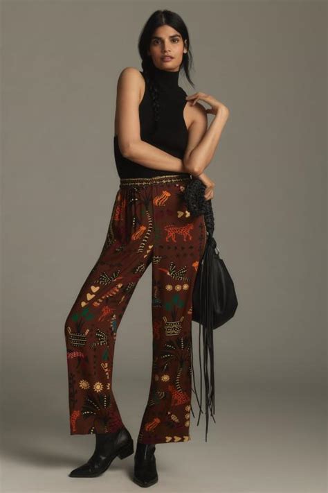 Farm Rio X Anthropologie Printed Wide Leg Pants Anthropologie Hong Kong Womens Clothing