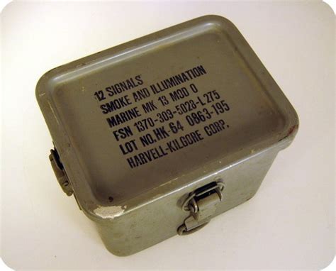 Ammo Box For Marines Flare Guns By Kingdogvintage On Etsy